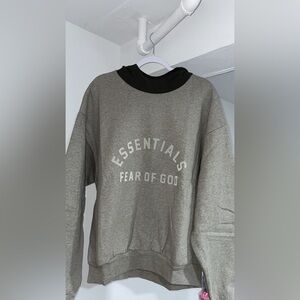 Fear of God Essentials Nylon Fleece Hoodie Dark Heather Oatmeal/Ink